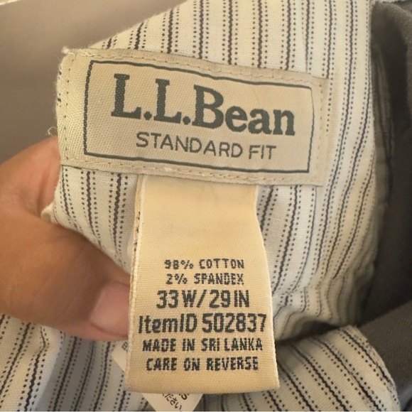 L.L Bean Standard Fit Corduroy Pants Gray Men Size 33 - Picture 9 of 9